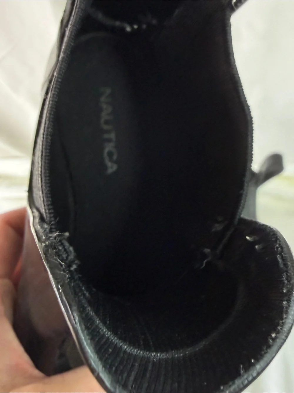 Nautica Glossy Black Chelsea Rain Boots